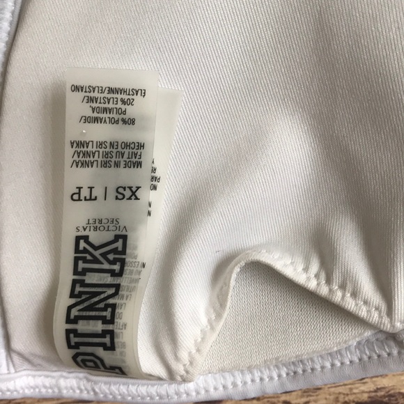 PINK black and white bathing suit top - Picture 3 of 3